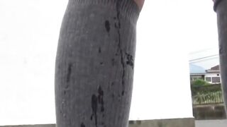 Twisted students wet panties on purpose for the pervy lens