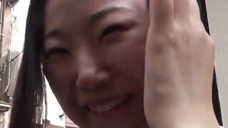Wicked student joins our game lifts skirt for alley strut