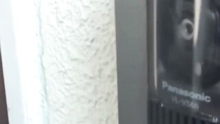 Cameraman catches Asian lady satisfying her cunts need
