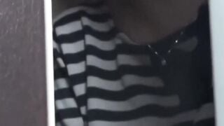 Cameraman catches Asian lady satisfying her cunts need