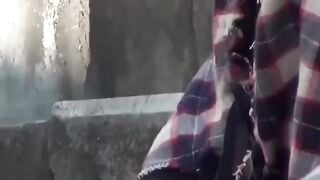 Japanese babe hops on boyfriend then pees her pants