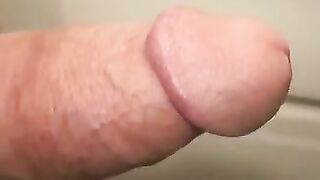 Older dude jerks off until he erupts with thick cum