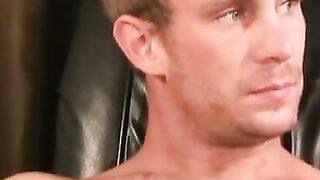 Mature guy flaunts his big hard cock before stroking it