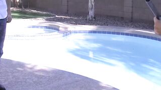 BoyObsession.com - Inked twink's pool boy drilling after hot cock sucking