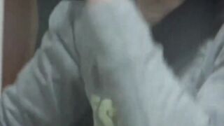 Sweet Japanese hottie dips fingers into tasty wet twat