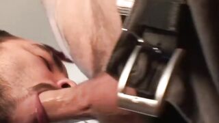 Hung Aiden Summers fucks hairy pit of bearded Israel Oka
