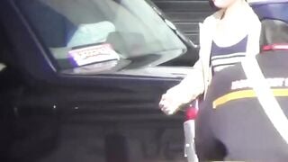Lucky cam spies Oriental babes pissing in a public toilet