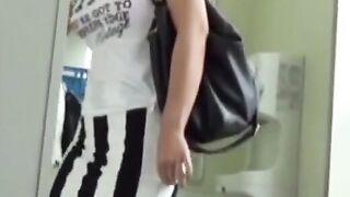 Even cutest girls must urinate with no spot nearby for relief