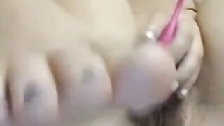 20yo Amateur Shows Hairy Pussy and Anal Play