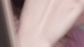 My Japanese pussy buzzes with a vibrator for quick fun