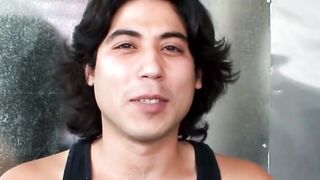 Hairy Joey tugs thick uncut dick and swings big balls