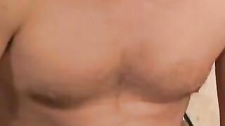 Hung bearded daddy harshly pumps his thick cock