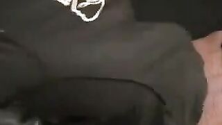 Hung bearded daddy harshly pumps his thick cock