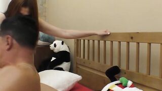 Petite slut Mina Von D welcomes Christmas with two massive dicks