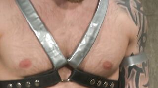Submissive Damien Michaels taped to the wall and drilled deep by Seamus OReilly