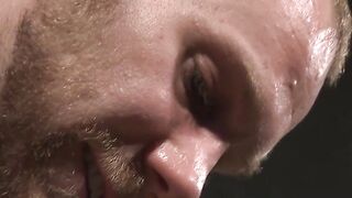 Submissive Damien Michaels taped to the wall and drilled deep by Seamus OReilly