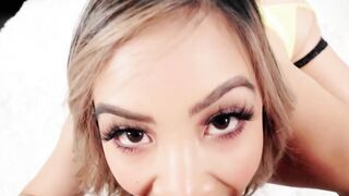 Big tits asian ass licking guy then getting throat fucked