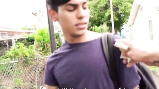 Straight Ariano locks eyes while deepthroating my veiny cock