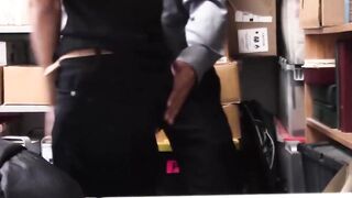 Skinny criminal enjoys rough anal with hunk officer