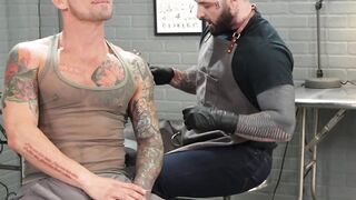 Archer Croft fists and licks Teddy Bryces prolapsed ass