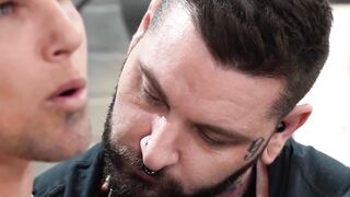 Archer Croft fists and licks Teddy Bryces prolapsed ass