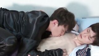 Japanese teens with hairy shafts sensually anal fucking