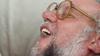 Curvy Aida Swinger distracts grandpa Albert with huge jugs