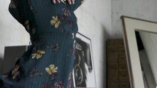 Rona Talin strips seductively ending in nude bedroom reveal