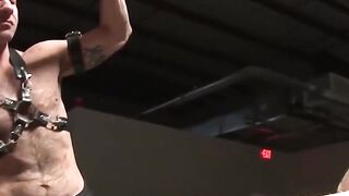 MuscleJockBound.com - Captive Luke Riley's body wailed on by nerf bats