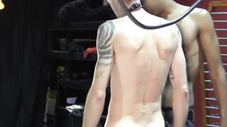 BondageBadBoy.com - Horny sub Chad gets his massive meat rubbed by dom