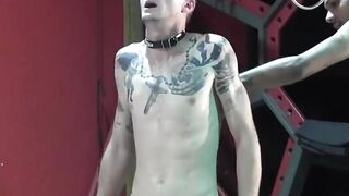 BondageBadBoy.com - Horny sub Chad gets his massive meat rubbed by dom