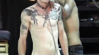 BondageBadBoy.com - Horny sub Chad gets his massive meat rubbed by dom