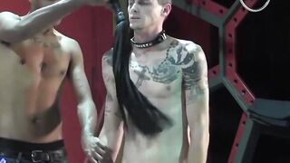 BondageBadBoy.com - Horny sub Chad gets his massive meat rubbed by dom