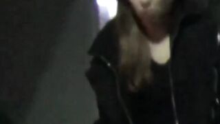 Hidden cam watches a pretty Asian lady piss in a corner