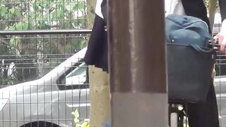 Watch various ladies relieve themselves with panties on