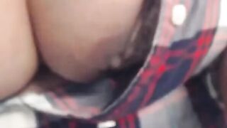 Hairy BBW Pussy - Almost Caught Masturbating!