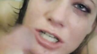 Blonde MILF Deepthroats and Gets Facialized