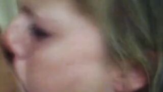 Blonde MILF Deepthroats and Gets Facialized