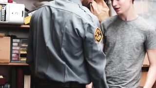 Twink suspect swallows loads from the aggressive cop