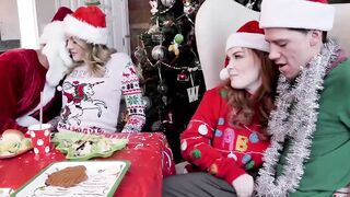 Holiday stepfamily foursome gets wild