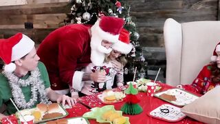 Holiday stepfamily foursome gets wild