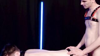Dominant Tyler Tanner degrades Liam Evans twink body
