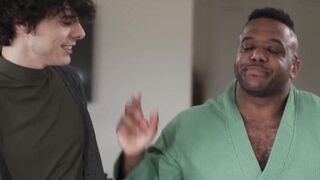 Benvi's sensual massage ends with BBC Micah Martinez load