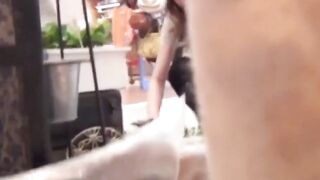 Voyeur hooked on Japanese stunners in skirts and white undies