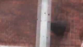 Voyeur captures Japanese lass pissing in dark alley