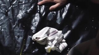 Piss soaked Yoshi Kawasaki and Nanashi fist each other deep
