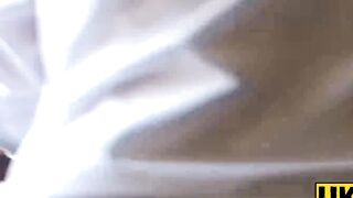 UKSubSluts.com - Nasty whore Liz Rainbow squirts at office window