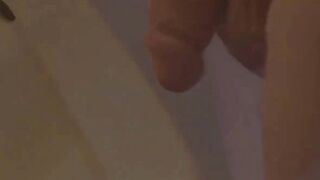 Straight Tony Thickdick shaves cock and balls for viewers
