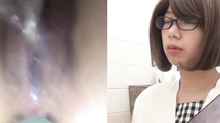 Waterproof lens films four Japanese hotties peeing in the restroom