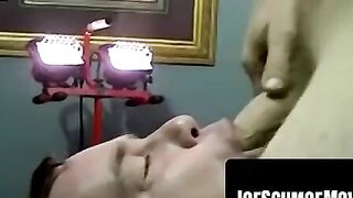 Fat gay takes double penetration from two hung amateur studs